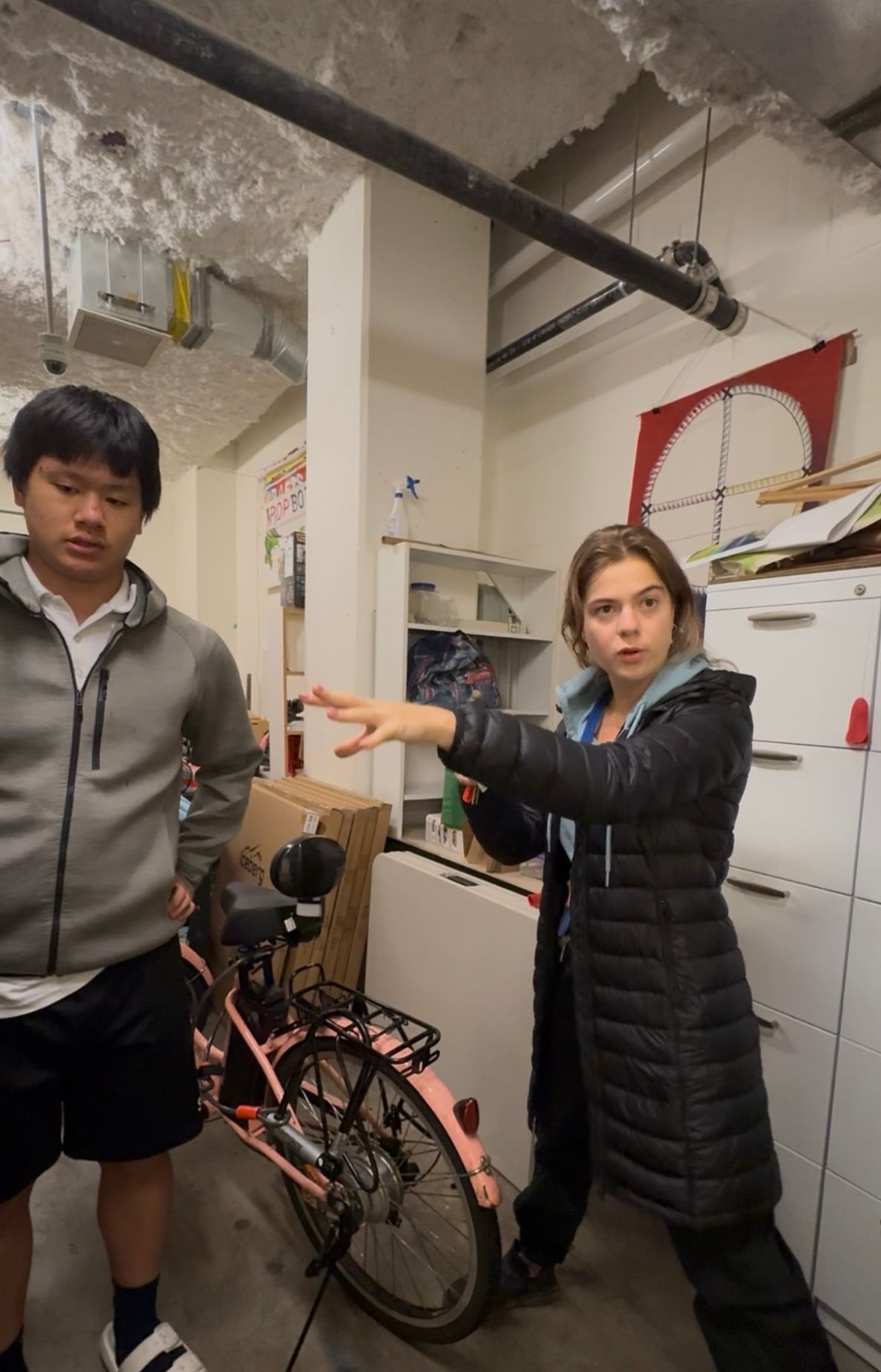 Thanksgiving Donation - BCIHS representative explaining organization structure to R3 team