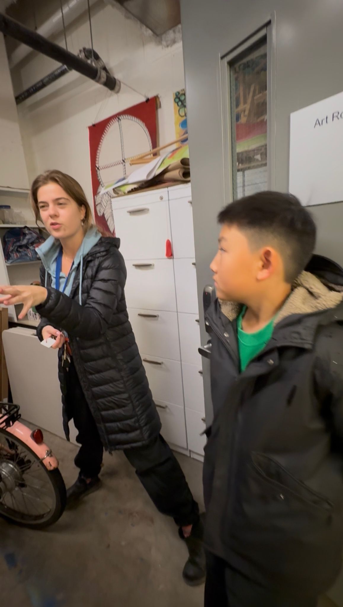 Thanksgiving Donation - BCIHS representative discussing community needs with R3 team member