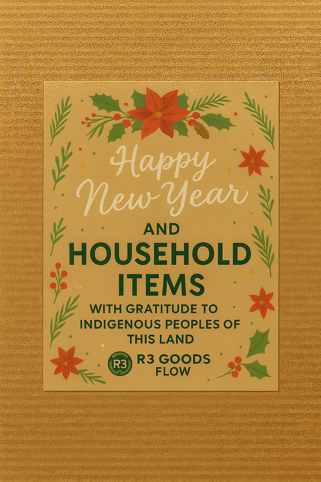 Happy New Year and Household Items with gratitude to Indigenous peoples